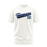 Custom White Navy T-Shirt