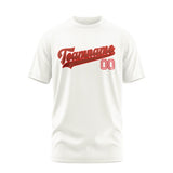Custom White Coral Red T-Shirt