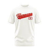 Custom White Orange Red T-Shirt