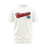 Custom White Red T-Shirt