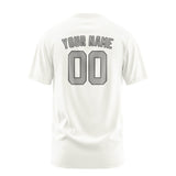 Custom White Gray T-Shirt