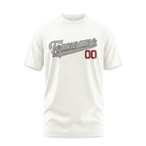Custom White Gray T-Shirt