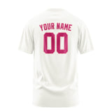 Custom White Pink T-Shirt