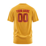 Custom Yellow Coral Red T-Shirt