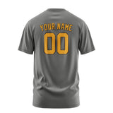 Custom Dark Grey Yellow T-Shirt