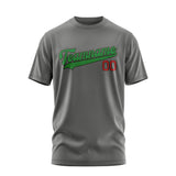 Custom Dark Grey Emerald Green T-Shirt