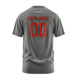 Custom Dark Grey Red T-Shirt
