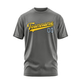 Custom Dark Grey Gold T-Shirt