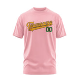 Custom Light Pink Yellow T-Shirt