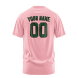 Custom Light Pink Green T-Shirt