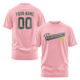 Custom Light Pink Dark Grey T-Shirt