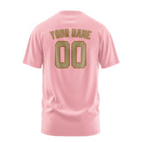 Custom Light Pink Light Khaki T-Shirt