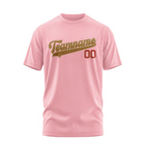 Custom Light Pink Khaki T-Shirt