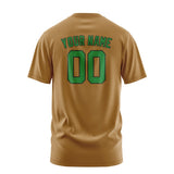 Custom Khaki Emerald Green T-Shirt