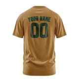 Custom Khaki Dark Green T-Shirt