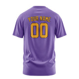 Custom Light Purple Yellow T-Shirt