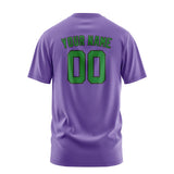 Custom Light Purple Emerald Green T-Shirt
