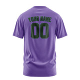 Custom Light Purple Dark Green T-Shirt