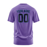 Custom Light Purple Navy T-Shirt