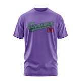 Custom Light Purple Blue Green T-Shirt