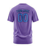Custom Light Purple Sky Blue T-Shirt