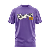 Custom Light Purple Cream T-Shirt