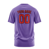 Custom Light Purple Red T-Shirt