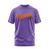 Custom Light Purple Orange T-Shirt