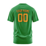 Custom Emerald Green Yellow T-Shirt