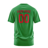 Custom Emerald Green Red T-Shirt