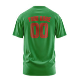 Custom Emerald Green Coral Red T-Shirt