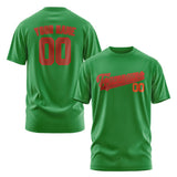 Custom Emerald Green Coral Red T-Shirt