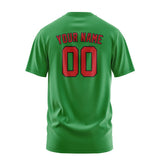 Custom Emerald Green Red T-Shirt