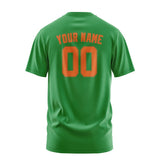 Custom Emerald Green Orange T-Shirt