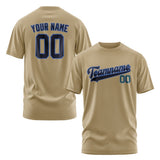 Custom Light Khaki Navy T-Shirt