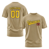 Custom Light Khaki Gold T-Shirt