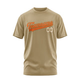 Custom Light Khaki Orange T-Shirt