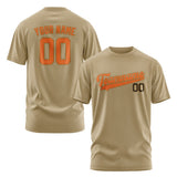 Custom Light Khaki Orange T-Shirt