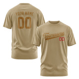 Custom Light Khaki Khaki T-Shirt