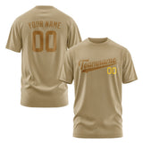 Custom Light Khaki Khaki T-Shirt