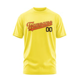 Custom Light Yellow Orange T-Shirt