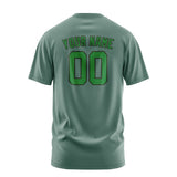 Custom Blue Green Emerald Green T-Shirt