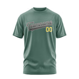 Custom Blue Green Dark Grey T-Shirt