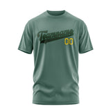 Custom Blue Green Dark Green T-Shirt