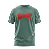 Custom Blue Green Coral Red T-Shirt
