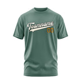 Custom Blue Green Cream T-Shirt