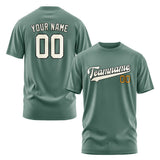 Custom Blue Green Cream T-Shirt