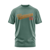 Custom Blue Green Khaki T-Shirt
