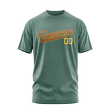 Custom Blue Green Khaki T-Shirt