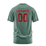 Custom Blue Green Crimson Red T-Shirt